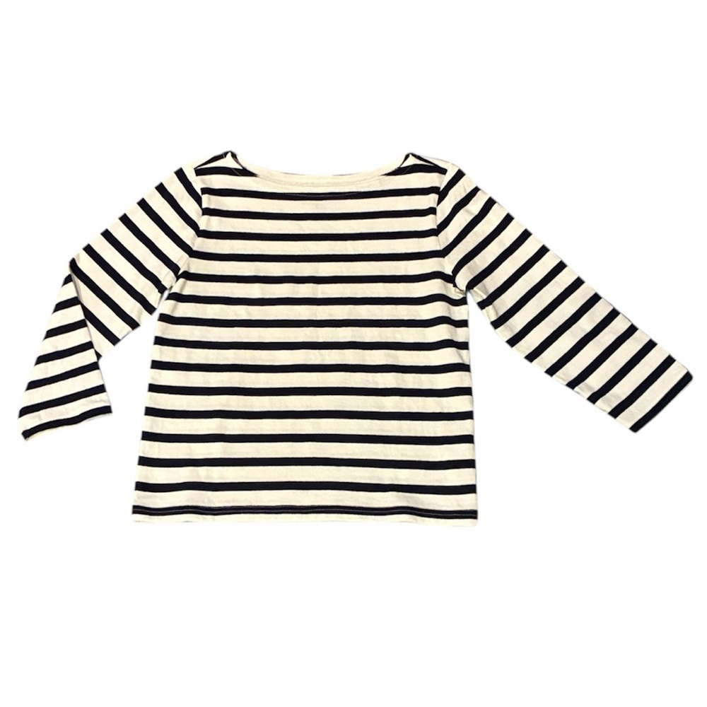 J Crew preppy sporty boat neck striped top size XS